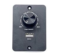 DC 12V 24V LED Dimmer with For PWM Dimming and USB Fast Charging Compatible for RV and Boat Lighting Flicker Smooth Dimming Up to 5A