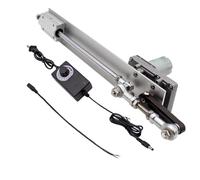 DC 12V 24V Reciprocating Cycle Linear Actuator Gear Motor with Power Adapter AC 220V PWM Speed Controller Stroke 2-8CM 3-15CM(Stroke 20mm-80mm,24V 90rpm)