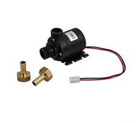 DC 12V 24V Solar Powered Water Circulating Kit for Hot Cooling Systems, 8L/min Flow Rate, Low Noise 30dB Brushless Motor, 1/2 for NPT & Thread(24V)