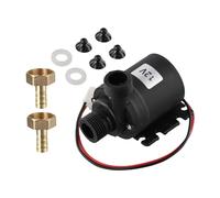 DC 12V 24V Solar Powered Water Circulating Pump Kit, Low Noise 30dB Brushless Motor, 8 L/min Flow Rate, Compatible with 1/2 NPT and BSP Threads, for Hot Water Heating and Cooling Systems