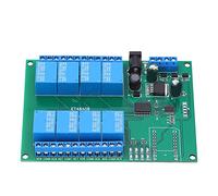 DC 12V 8 Channel Relay Module with Low Level Trigger and Internal Circuit Protection - Multifunctional Control Board - Supports Delay and Self Locking Commands