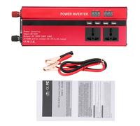 (DC 12V - AC 220V) 5000W 12V/24V DC to 110V/220V AC Solar Power Inverter LED Modified Sine Wave Converter Red