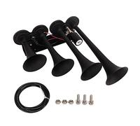 DC 12V Air Horn Kit 4 Trumpet 135dB Aluminum Alloy Universal Train Horn Car Trumpet for Trucks Club Car Yachts