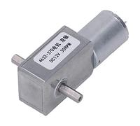 DC 12V All Metal Double Shaft Gear Motor, DC Reduction Motor with Perpendicular Output Shaft, Micro Gear DC Motor for Window Opener Door Opener Small Winch (30RPM)