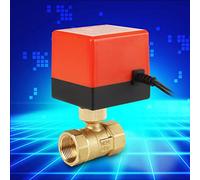 DC 12V G3/4" Brass Motorized Ball Valve, DN20 2 Way Electrical Ball Valve for Flow Control