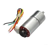 DC 12V Gear Motor High Torque with Encoder for Arduino Smart Car Projects - Reversible Geared Electric Motor(JGA25-370-1260-74.8K)