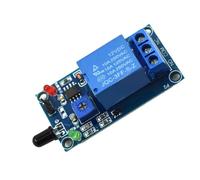 DC 12V IR Flame Sensor Module Adjustable Sensitivity Fire Alarm Detection Relay Module 12v Photocell for Home Office Industrial Fire Safety Applications
