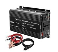 DC 12V To AC Pure Sine Wave Inverter 1000W/1500W/2200W/2600W/3000W LED Voltmeter Converter Transformer Universal(1500W,12V 60Hz)