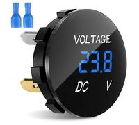 DC 24V 12V LED Digital Voltmeter for Car, 5-48V Range, Waterproof Voltage Monitor with Blue Light Display Panel, Gauge Meter Battery Tester for Vehicle Truck Camper Motorcycle Boat Marine ATV UTV