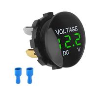DC 24V 12V LED Digital Voltmeter for Car, 5-48V Range, Waterproof Voltage Monitor with Green Light Display Panel, Gauge Meter Battery Tester for Vehicle Truck Camper Motorcycle Boat Marine ATV UTV
