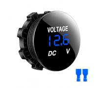DC 24V 12V LED Digital Voltmeter Waterproof Voltage Meter with Blue Display for Car Boat Marine Vehicle Motorcycle Truck RV ATVwith Blue Display