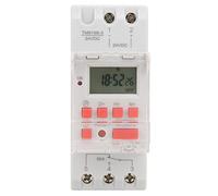 DC 24V 30A Weekly Programmable Timer Switch, LCD Digital On Off Time Relay, 16 Programs Per Day with Countdown Function, CR2450 Backup Battery for Street Lights Water