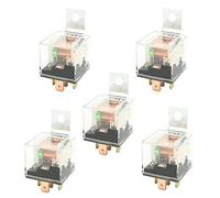 DC 24V 80A Insulating Housing 1NO 1NC SPDT 5-Pin Green Indicator Car Relay 5 PCS