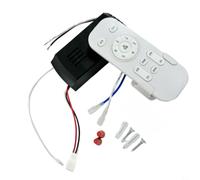 DC 24V Ceiling Fan Remote Control Kit, 6-Speed Motor Receiver for Fan Light | Wireless Remote, 25m Range, 2/4h Timer, Low Voltage Safety, PC Material, Fits Fan Lights