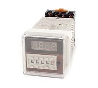 DC 24V DH48J-8 8 Terminals Digital Timer Delay Relay w Socket 1-999900