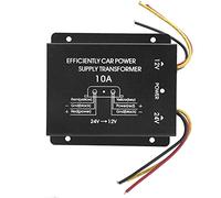 DC 24V To 12V 10A Power Supply Voltage Converter, 10A Voltage Converter, Truck and Bus Converter for Car Stereo Radio (Black)