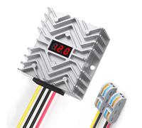 DC 24V to 12V 30A 360W Step Down Converter with LED Display, MCU Safety Chip, 24v to 12v Transformer with Connector Waterproof Power Supply for Car, Truck, Boat