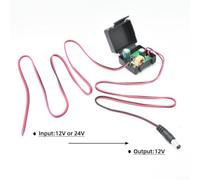 DC 24V to 12V 5A Step Down Car Power Supply Voltage Converter Regulator for Vehicle In-Car Electronics Black 39x36x26mm