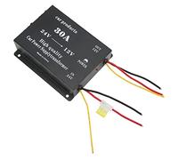 DC 24V to 12V Converter, Voltage Reducer with Short Circuit Protection, Noiseless DC Power Regulator for Trucks Buses and Car Audio Systems, Compact Metal Housing (30A)