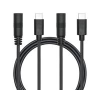 DC 3.5mm x 1.35mm to USB C Power Cord 1M/3FT, DC 35135 Female to USB Type C Male Plug 5V 3A Power Charging Cord Extension Cable, for LED Desk Lamp, Small Fan Etc Other USB Type C Port Device (2Pcs)