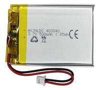 DC 3.7V 500mAh 403040 Rechargeable lithium polymer battery for DIY 3.7-5V Electronic Products with Built-in 2-Wire Battery Replacement, Mobile Energy Storage Power Supply