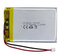 DC 3.7V 550mAh 303450 rechargeable lithium polymer battery, suitable for DIY 3.7-5V electronic products with built-in 2-wire battery replacement and LED lights
