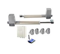 DC 300KG 2.5Meter Double Arm Solar Gate Actuator Auto Swing Door Operator Electric 24vdc Swing Gate Opener(Kit9 2G Version)