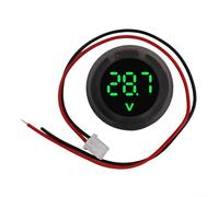 DC 4 100V LED Digital Round Voltmeter with Two wire Connection for Car Voltage and Current Measurement Suitable for Various Applications (not waterproof)