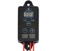 DC 5-30V 10A Dual Output Alternating Blinking Flasher Module Suitable for Various Warning Lamp, LED display with buttons