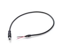 DC 5.5x2.1mm Male To Female Extension Cable With SR Strain Relief And Open Mid-Shell Housing