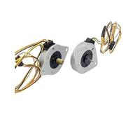 DC 5V-12V 2-Phase 4-Wire Stepper electronic starter Round Ultra-thin 35MM Stepping electronic starter 23.2 Ohms 3.75 Degree with Gear MQXFCZUX(Motor without gear)