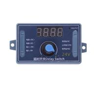 DC 5V 12V 24V 10A Adjustable Time Delay Relay Module 32 52 Modes LED Digital Timming Trigger Timer Control Switch Pulse Cycle(24V Rotary With Case)