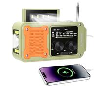 DC 5V 2A 7-in-1 Multifunctional Emergency Radio AM/FM/WB Full-Band Portable Radio Type-C Interface