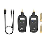 DC 5V 2A Wireless Audio Transmitter & Reciver with 3.5/6.5mm Jacks Max 100FT Signal Range No Setup Required for Guitars