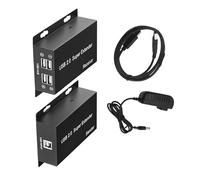DC 5V 4-Port USB 2.0 Ethernet Extender Hub Over Ethernet Cat5e/6/7 50M Signal USB2.0 Super Transceiver Kit