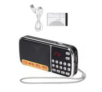 DC 5V Digital AM FM Radio Auto Scan & Memorize Channels Support MP3 Playback from TF Cards & USB Flash Drives Max 10H