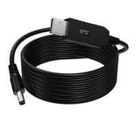 DC 5V to DC 9V USB Cable Step Up Converter Cable Power Supply USB Cable with DC Jack 5.5 x 2.1mm, USB DC 9V Charging Cable for Toys,Camera,Monitor,Table Lamp,LED Light Strip, Router (Tip Negative)