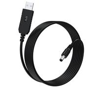 DC 5V to DC 9V USB Voltage Step Up Converter Cable with DC Jack 5.5 x 2.1mm, USB to DC 9V Charging Cable Power Cord for Fan, Led Light, Wireless Router, Speakers and More Devices, Center Positive