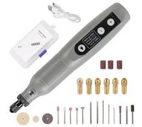 DC 5V USB Cordless Electric Grinder with LED Light 5-Level Speed Adjustable 2-3H Work Time Mini Drilling Engraving Tool