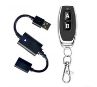 DC 5V USB Wireless Remote Control Switch for LED Lights - RF Relay Receiver 433MHz for Smart Home Automation Kit 15x10cm(A)