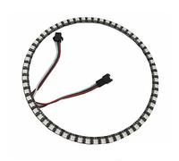 DC 5V WS2812B 60 LEDs Pixel Ring Black Pcb Addressable LED Modules WS2812 IC RGB Full Colour Round LED Circle