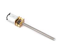 DC 6~12V N20 Gear Motor Lead Screw High Speed Reduction Motor M4x55mm 12V with Long Output Shaft Ball Screw Accessory for DIY RC Toys(200RPM)