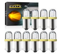 DC 6.3V 6V BA9S T11 44 47 756 1847 1893 Bayonet Led Bulb for Arcade Pinball Led Bulbs Pinball Gaming Machine Light Bulb Lamp(Pack of 10,Amber)