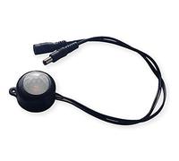 DC 6V 12V-24V 5A PIR Motion Activated Body Sensor Switch with DC Cable for LED Strip Light Camera (Roundness(with Light Sensor), Black)