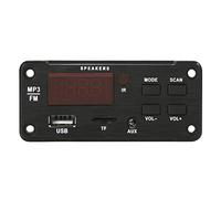 DC 6V-12V Bluetooth Decoder Board,KIMISS Bluetooth 5.0 MP3 Decoder Module ABS Digital Display Dual Decoding Wireless Audio Receiver Module with Remote Control