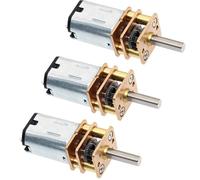 DC 6V 30RPM N20 Mini Reduction Gear Reduction Motor,GA12-N20 Mini Metal Gear Box Gear Motor 3mm Axis Robot Wheels DIY RC Toys - (3 Pcs)