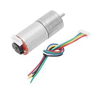 DC 6V Encoder Gear Motor, High Torque Speed Reduction Motor, Full Metal Gear with Pure Copper Coil for Robot RC Car DIY Engine Toy, Small Size and Lightweight Design (Speed 10)