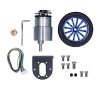 DC 6V Encoder Motor Set Kit with Mounting Bracket, JGB37-520 600RPM, 6mm Shaft for Smart Car Robot DIY, Fully Enclosed Structure with Copper Winding and High Accuracy Shaft for (200RPM)