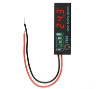 DC 7-55V Power Status Meter LED Bar Graph for Ternary Lithium Iron Phosphate Batteries Adjustable Backlight Memory Function Electric Vehicle Energy Monitor(Red(DC7-55V))