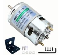 DC 775 Motor 12V/24V Motor High Torque DC Max 20000 RPM Double Ball Bearing High Torque Power Wheels Motor Upgrade DC Motor for DIY Hand Drill Chainsaw ((Round Shaft Motors))